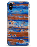 Abstract Wet Paint Rustic Blue - iPhone X Clipit Case