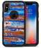 Abstract Wet Paint Rustic Blue - iPhone X OtterBox Case & Skin Kits