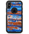 Abstract Wet Paint Rustic Blue - iPhone X OtterBox Case & Skin Kits