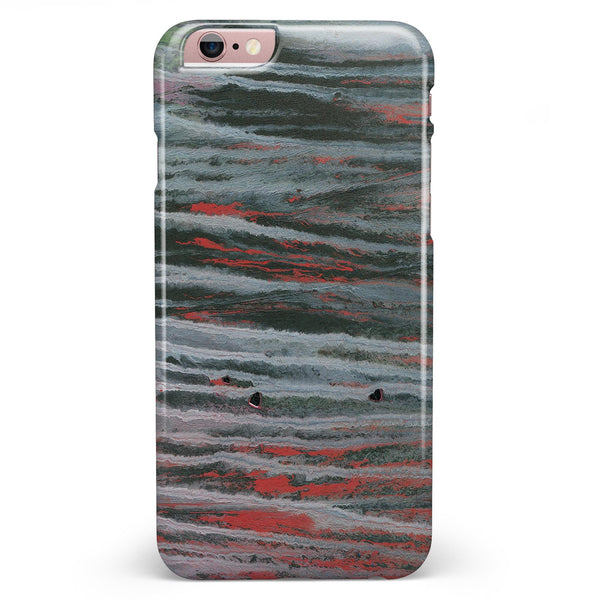 Abstract Wet Paint Smoke Red iPhone 6/6s or 6/6s Plus INK-Fuzed Case