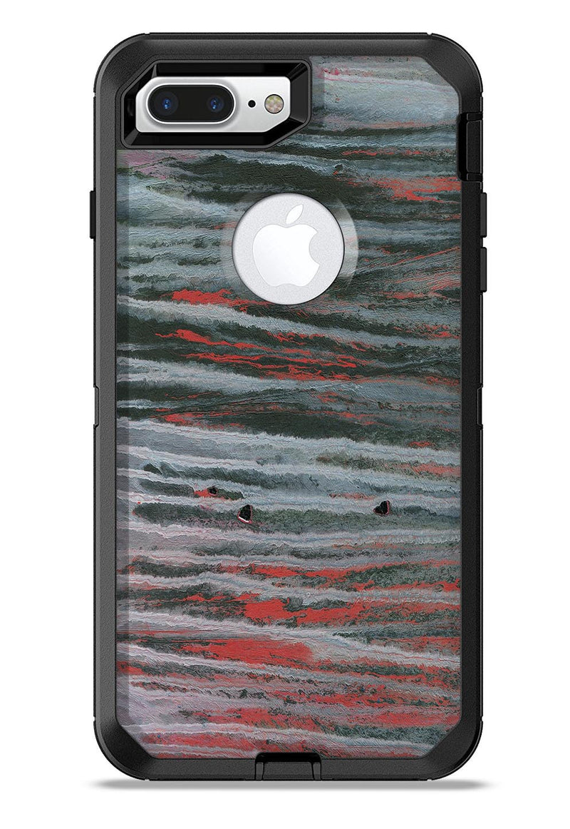 Abstract Wet Paint Smoke Red - iPhone 7 or 7 Plus Commuter Case Skin Kit
