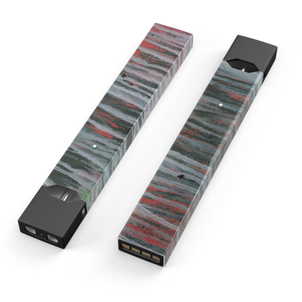 Abstract Wet Paint Smoke Red - Premium Decal Protective Skin-Wrap Sticker compatible with the Juul Labs vaping device
