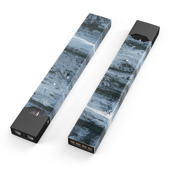 Abstract Wet Paint Soft Blue - Premium Decal Protective Skin-Wrap Sticker compatible with the Juul Labs vaping device
