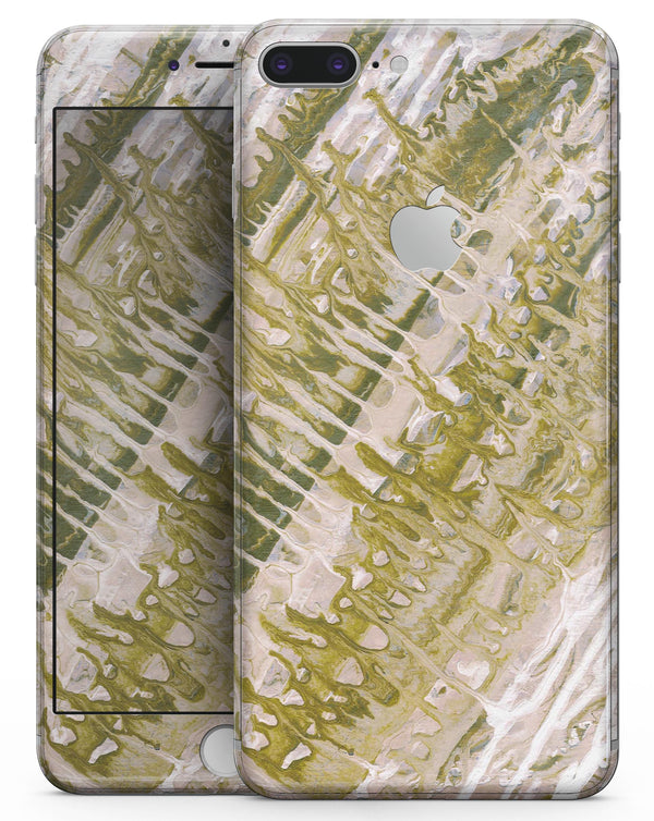 Abstract Wet Paint Subtle Pink Gold - Skin-kit for the iPhone 8 or 8 Plus