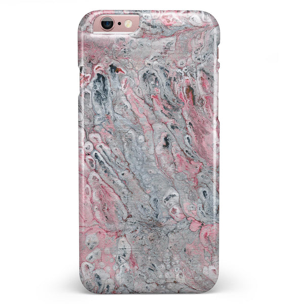 Abstract Wet Paint Subtle Pink and Gray iPhone 6/6s or 6/6s Plus INK-Fuzed Case