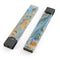 Abstract Wet Paint Teal and Gold - Premium Decal Protective Skin-Wrap Sticker compatible with the Juul Labs vaping device
