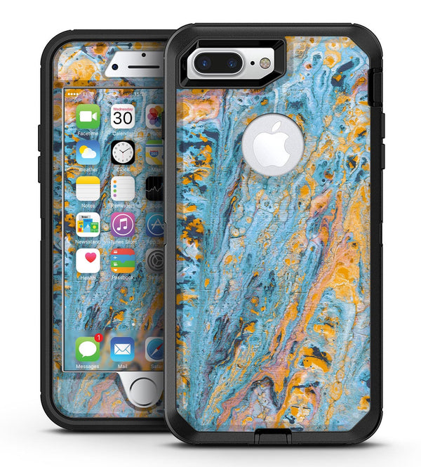 Abstract Wet Paint Teal and Gold - iPhone 7 Plus/8 Plus OtterBox Case & Skin Kits