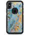 Abstract Wet Paint Teal and Gold - iPhone X OtterBox Case & Skin Kits