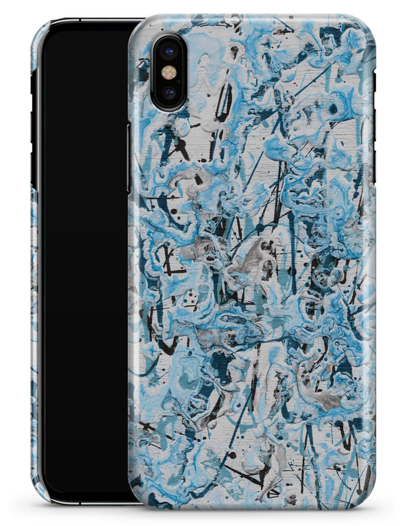 Abstract Wet Paint Teal - iPhone X Clipit Case