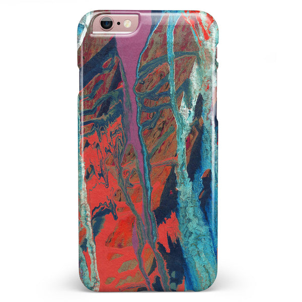 Abstract Wet Paint v92 iPhone 6/6s or 6/6s Plus INK-Fuzed Case