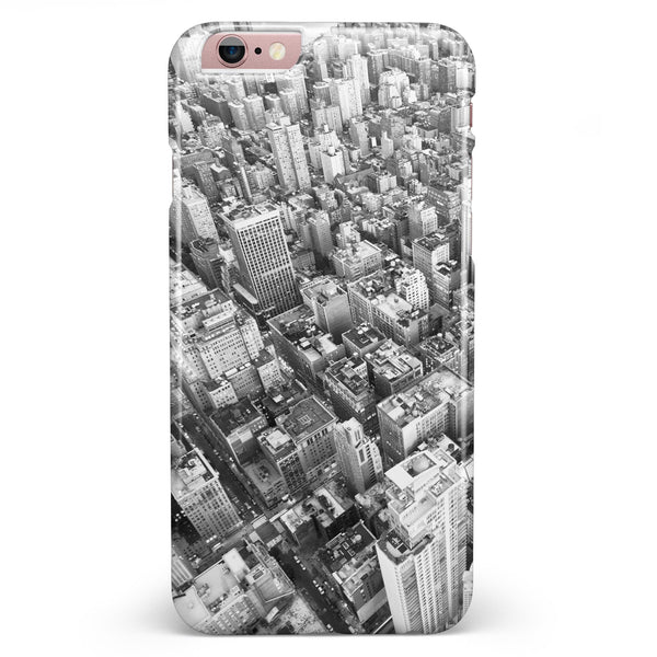 Aerial CityScape Black and White iPhone 6/6s or 6/6s Plus INK-Fuzed Case