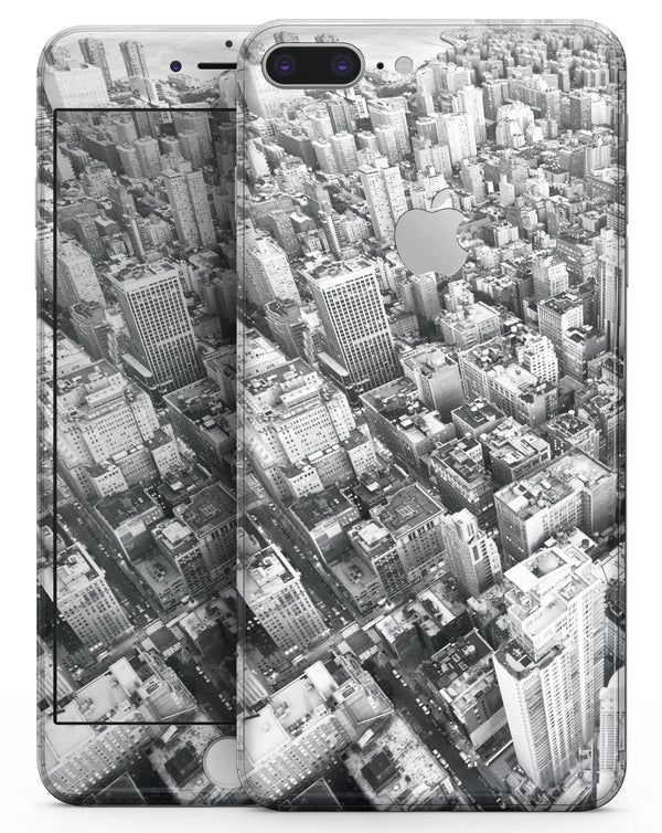 Aerial CityScape Black and White - Skin-kit for the iPhone 8 or 8 Plus