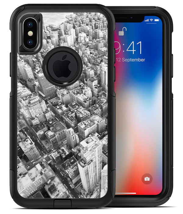 Aerial CityScape Black and White - iPhone X OtterBox Case & Skin Kits