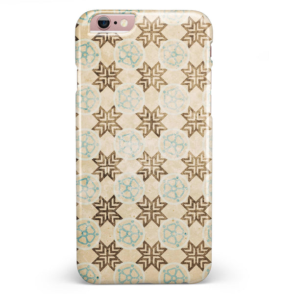 Aged Aqua Polygon Pattern iPhone 6/6s or 6/6s Plus INK-Fuzed Case