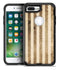 Aged Brown and Grunge Vertical Stripes - iPhone 7 or 7 Plus Commuter Case Skin Kit