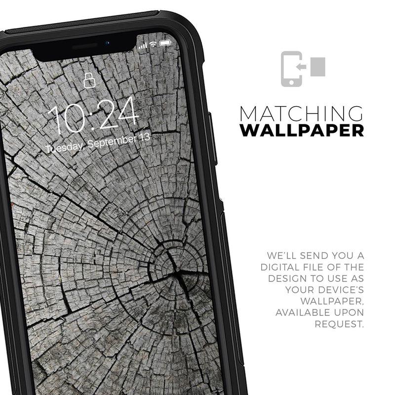 Aged Cracked Tree Stump Core - Skin Kit for the iPhone OtterBox Cases