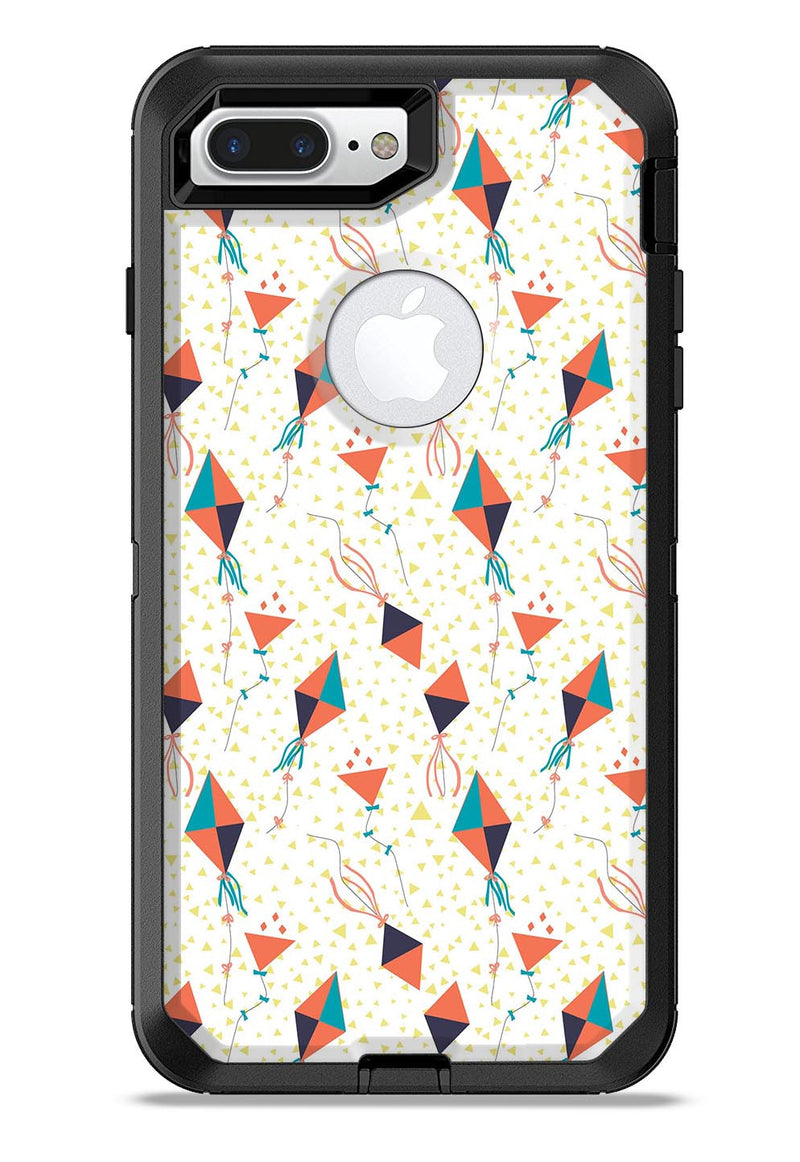 All Over Flying Kites Pattern - iPhone 7 or 7 Plus Commuter Case Skin Kit