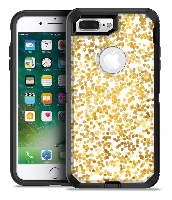 All Over Scattered Golden Micro Dots - iPhone 7 or 7 Plus Commuter Case Skin Kit