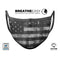 American Distressed Black Flag Panel - Made in USA Mouth Cover Unisex Anti-Dust Cotton Blend Reusable & Washable Face Mask with Adjustable Sizing for Adult or Child