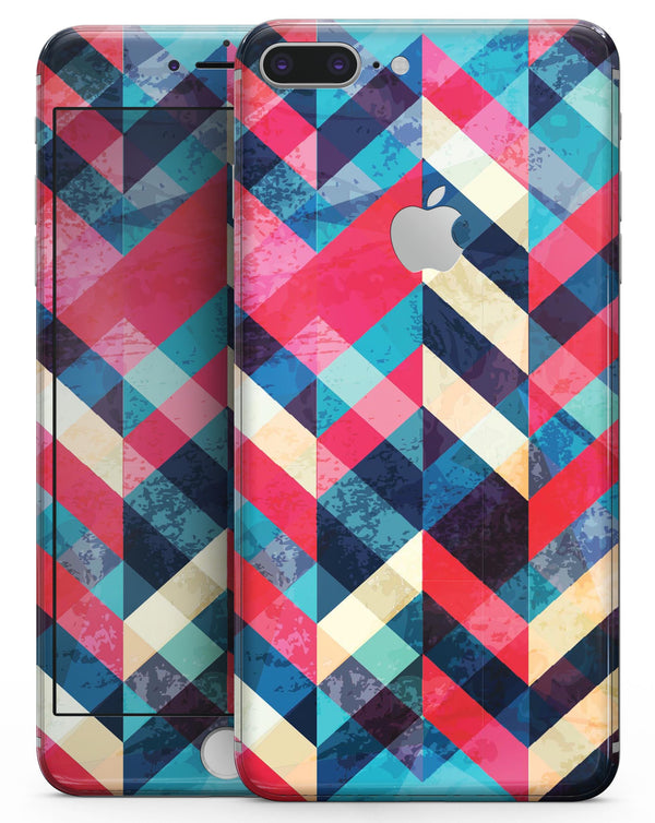 Angled Colored Pattern - Skin-kit for the iPhone 8 or 8 Plus