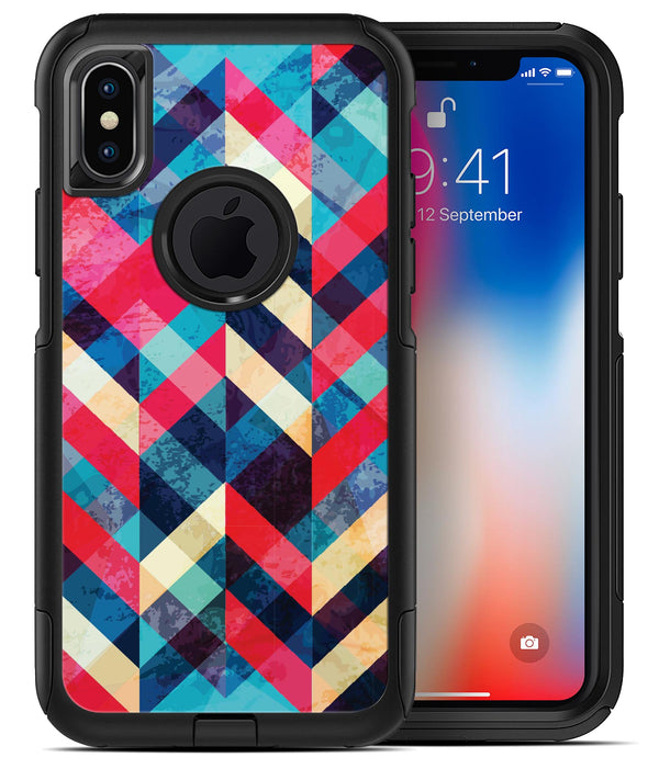 Angled Colored Pattern - iPhone X OtterBox Case & Skin Kits