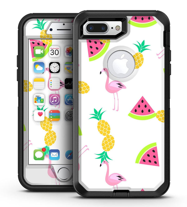 Animated Flamingos and Fruit - iPhone 7 Plus/8 Plus OtterBox Case & Skin Kits