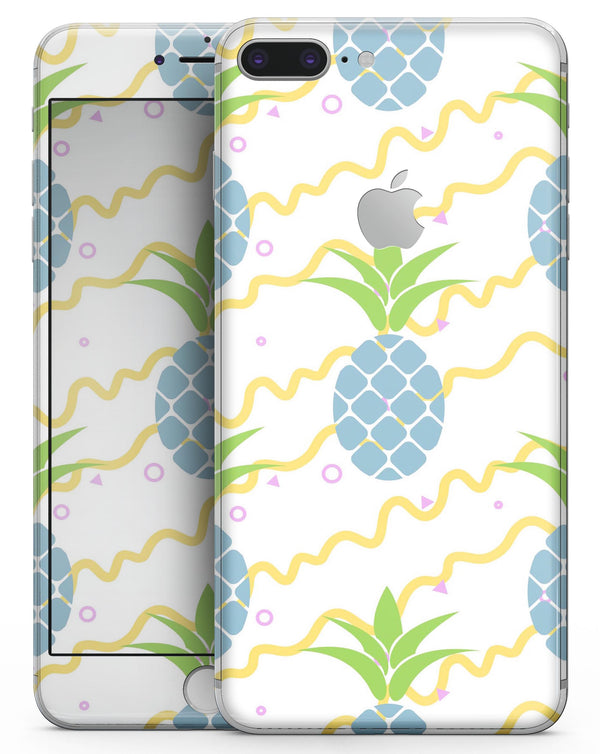 Animated Retro Pineapples - Skin-kit for the iPhone 8 or 8 Plus