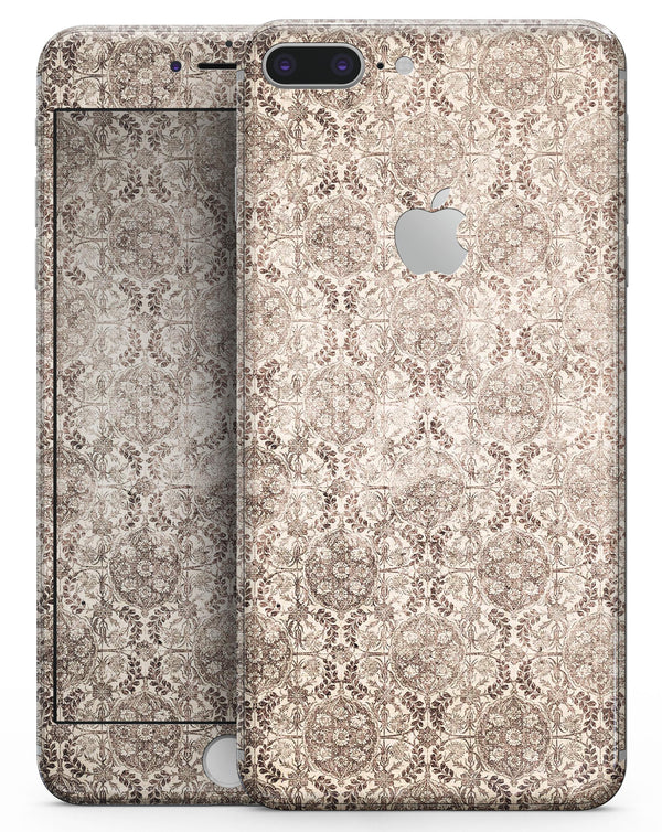 Antique Cocoa Rose Table - Skin-kit for the iPhone 8 or 8 Plus