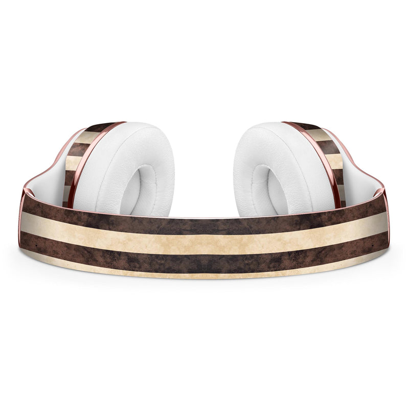 Antique Cocoa and Tan Vertical Stripes Full-Body Skin Kit for the Beats by Dre Solo 3 Wireless Headphones