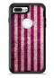 Antique Magenta and Pink Vertical Stripes - iPhone 7 or 7 Plus Commuter Case Skin Kit