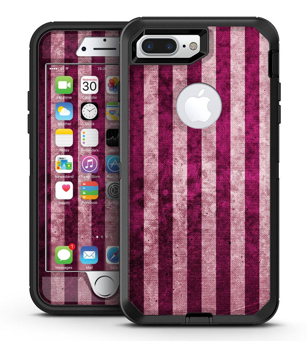 Antique Magenta and Pink Vertical Stripes - iPhone 7 Plus/8 Plus OtterBox Case & Skin Kits