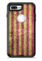 Antique Maroon and Mustard Vertical Stripes - iPhone 7 or 7 Plus Commuter Case Skin Kit