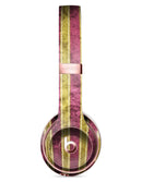 Antique Maroon and Mustard Vertical Stripes Full-Body Skin Kit for the Beats by Dre Solo 3 Wireless Headphones