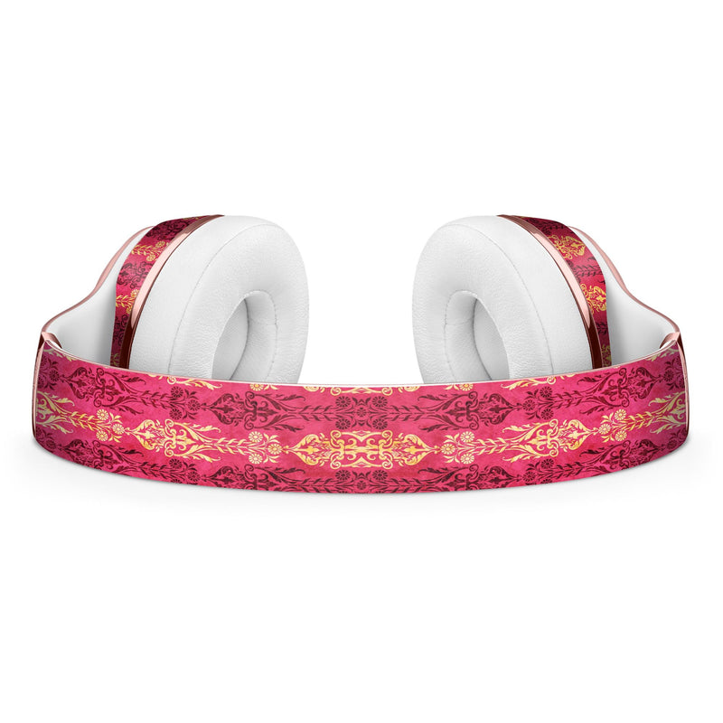 Antique Pink and Yellow Damask Pattern Full-Body Skin Kit for the Beats by Dre Solo 3 Wireless Headphones