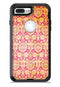 Antique Red and Orange Cauliflower Damask Pattern - iPhone 7 or 7 Plus Commuter Case Skin Kit