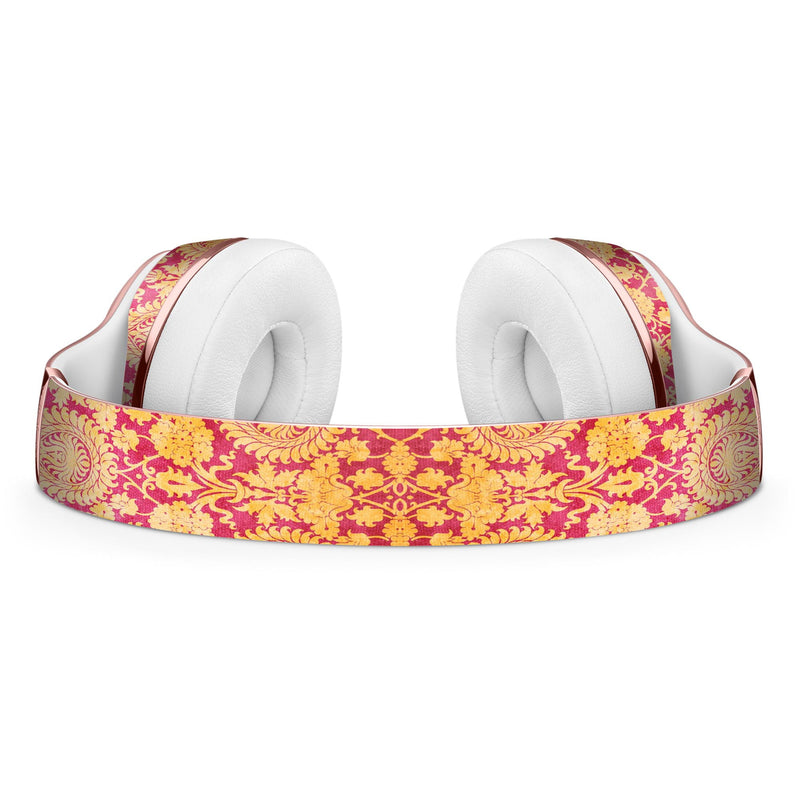 Antique Red and Orange Cauliflower Damask Pattern Full-Body Skin Kit for the Beats by Dre Solo 3 Wireless Headphones