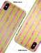 Antique Red and Yellow Verticle Stripes - iPhone X Clipit Case
