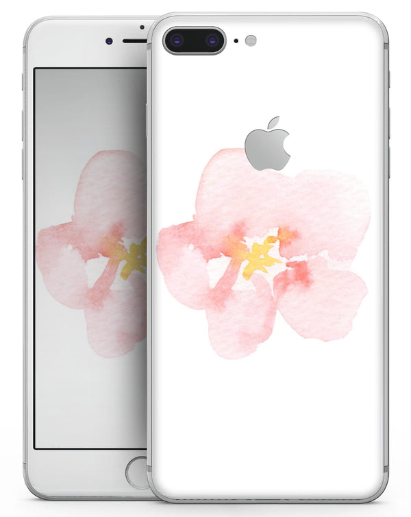 Apricot Watercolor Hibiscus - Skin-kit for the iPhone 8 or 8 Plus