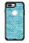Aqua Basic Watercolor Chevron Pattern - iPhone 7 or 7 Plus Commuter Case Skin Kit