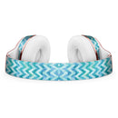 Aqua Basic Watercolor Chevron Pattern Full-Body Skin Kit for the Beats by Dre Solo 3 Wireless Headphones