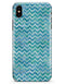 Aqua Basic Watercolor Chevron Pattern - iPhone X Clipit Case