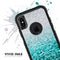 Aqua Blue & Silver Glimmer Fade - Skin Kit for the iPhone OtterBox Cases