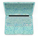 Aqua Damask v2 Watercolor Pattern - MacBook Pro with Retina Display Full-Coverage Skin Kit