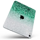 Aqua Green & Silver Glimmer Fade - Full Body Skin Decal for the Apple iPad Pro 12.9", 11", 10.5", 9.7", Air or Mini (All Models Available)