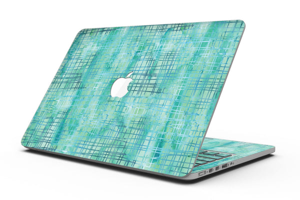 Aqua Watercolor Cross Hatch - MacBook Pro with Retina Display Full-Coverage Skin Kit