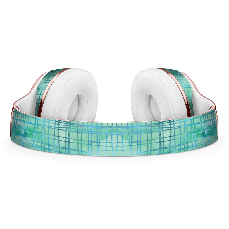Aqua Watercolor Cross Hatch Full-Body Skin Kit for the Beats by Dre Solo 3 Wireless Headphones
