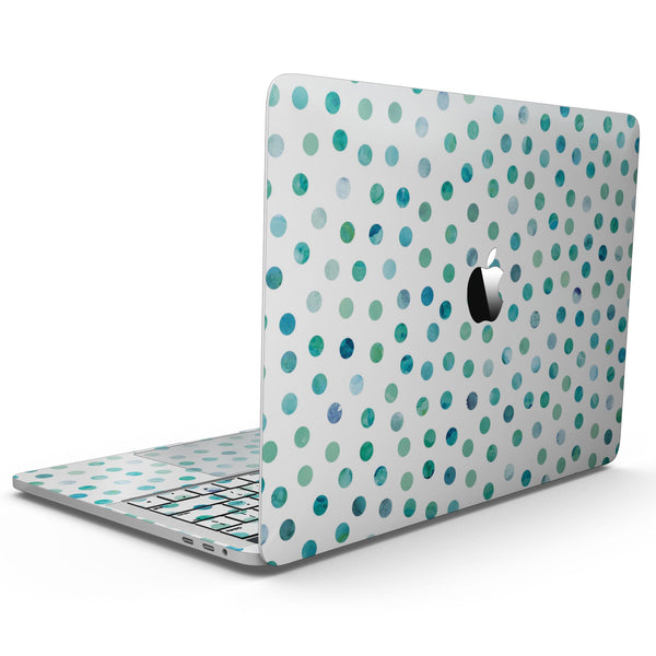 MacBook Pro with Touch Bar Skin Kit - Aqua_Watercolor_Dots_over_White-MacBook_13_Touch_V9.jpg?