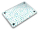 Aqua Watercolor Dots over White - MacBook Pro with Retina Display Full-Coverage Skin Kit