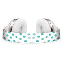 Aqua Watercolor Dots over White Full-Body Skin Kit for the Beats by Dre Solo 3 Wireless Headphones
