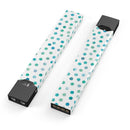 Aqua Watercolor Dots over White - Premium Decal Protective Skin-Wrap Sticker compatible with the Juul Labs vaping device
